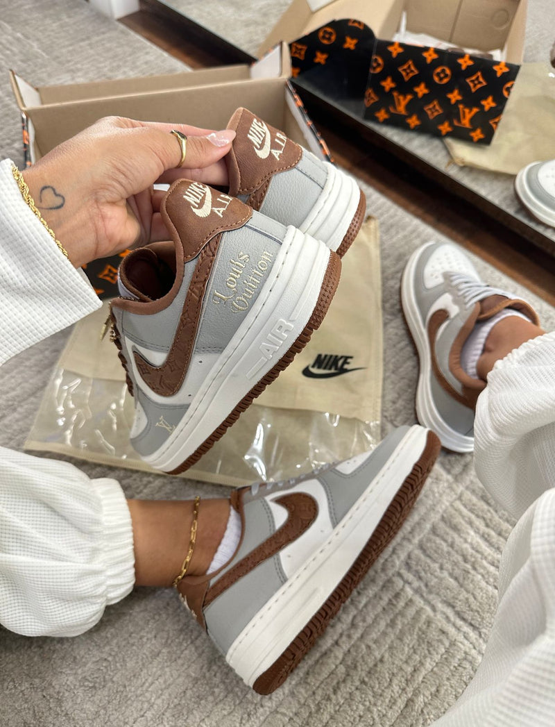 Tênis Nike Air Force Louis Vuitton Feminino Premium