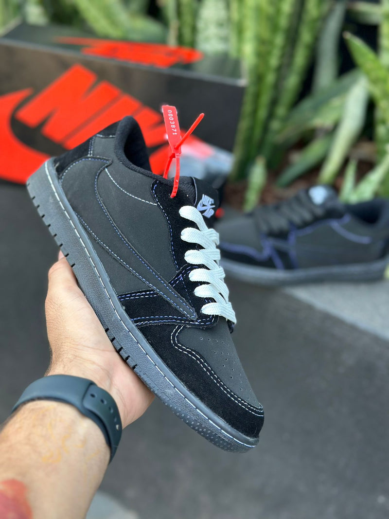 Tênis Nike Air Jordan 1 Low Travis Scott Black Phanton Premium