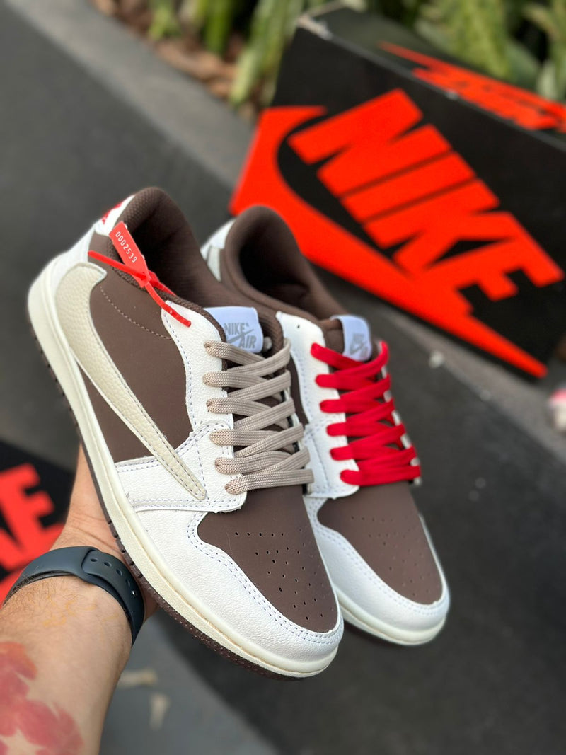 Tênis Nike Air Jordan 1 Retro Low Travis Scott Reverse Mocha Premium