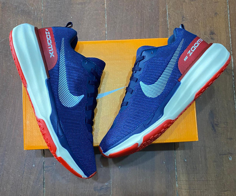 Tênis Nike Invincible Run 3 Azul Vermelho Premium Masculino