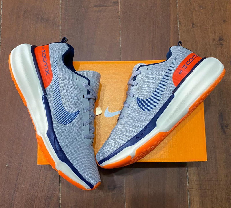 Tênis Nike Invincible Run 3 Cinza Laranja Premium Masculino